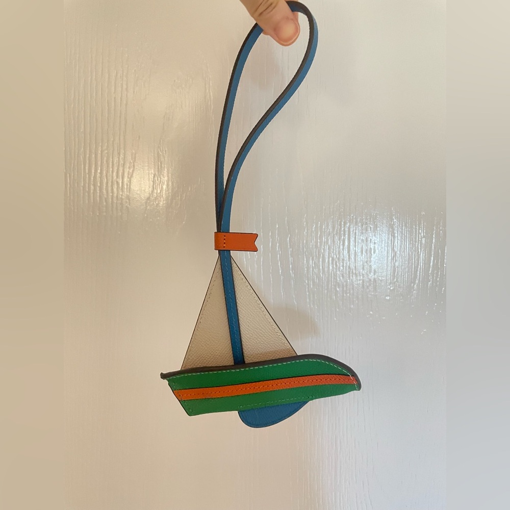 Colorful Sailboat Bag Charm Medium Size